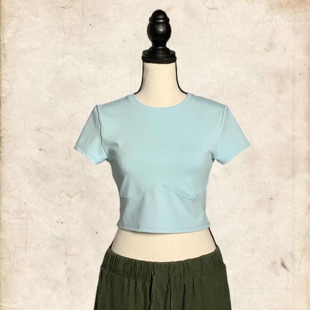 Princess Polly Blue Crop Top